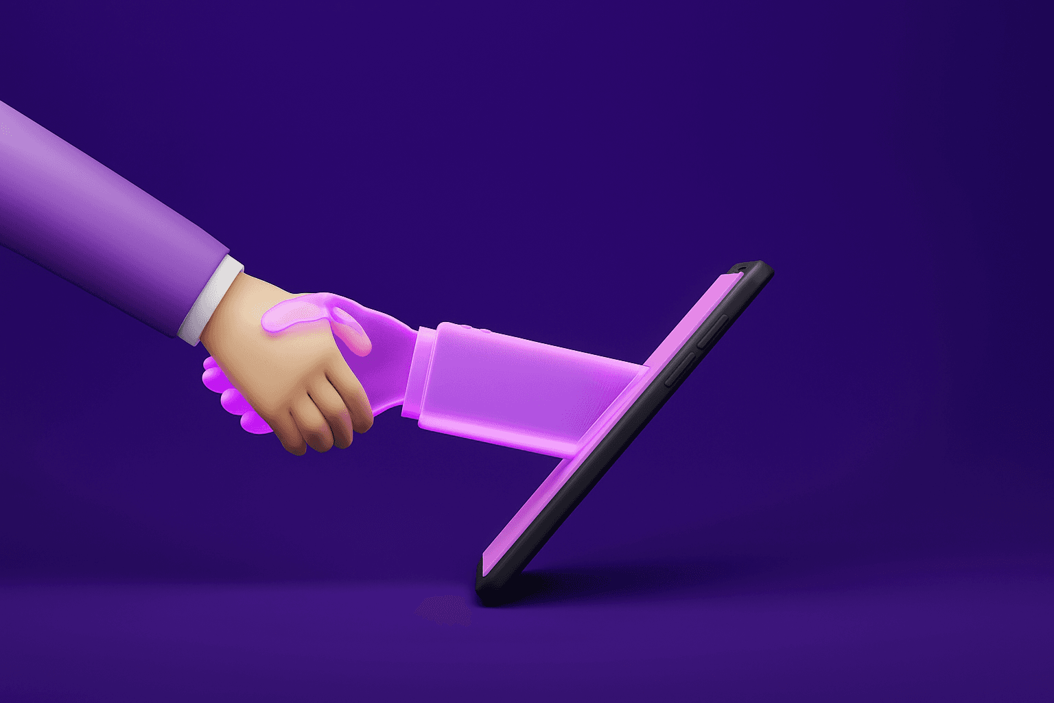 Background inviting businesses to build a website with Bytes Platform
