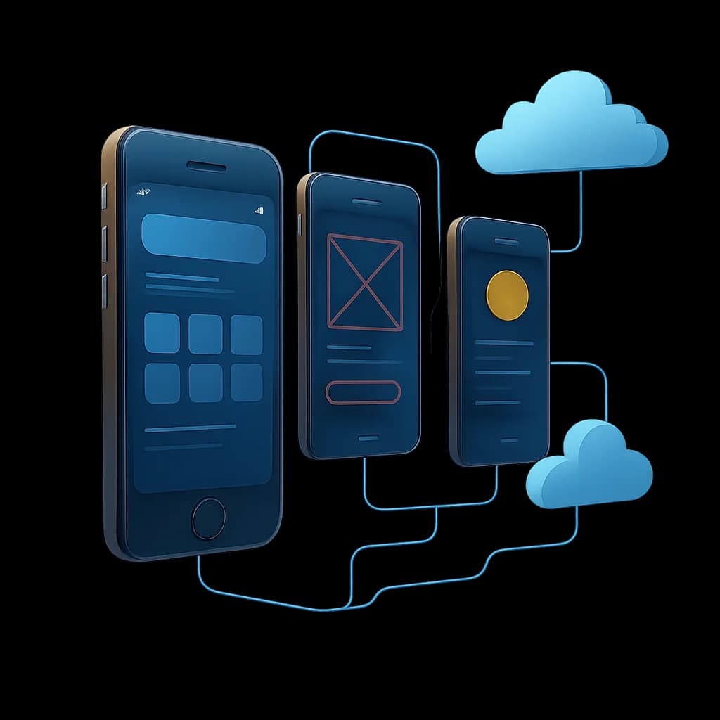 Mockup of a custom mobile app built by Bytes Platform